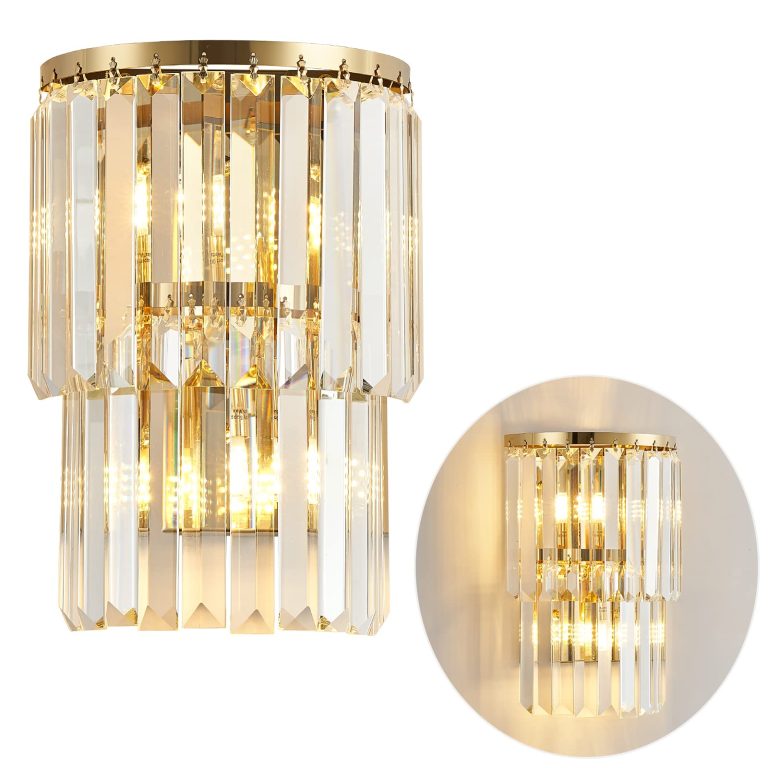 Transform Your Space with the Siljoy Modern Crystal Wall Light: Elegant Dimmable K9 Crystal Sconce for Cozy Evenings and Glamorous Gathering