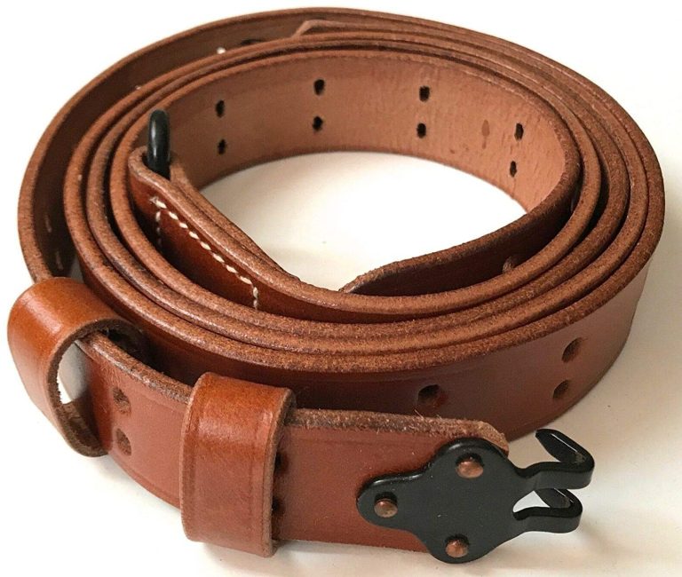 Experience History: The US M1907 Leather Sling for Your WWII M1 Garand Rifle – Crafted with Genuine Leather & Steel Hardware