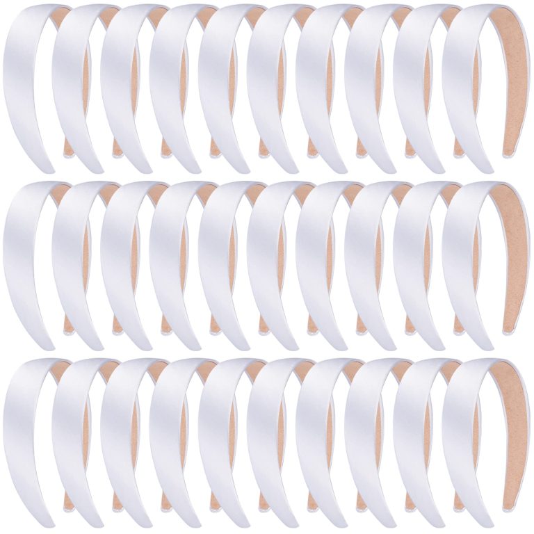 Effortless Elegance: SIQUK 30 Pieces Satin Headbands White Hard Headband Set for Chic, Comfortable Days