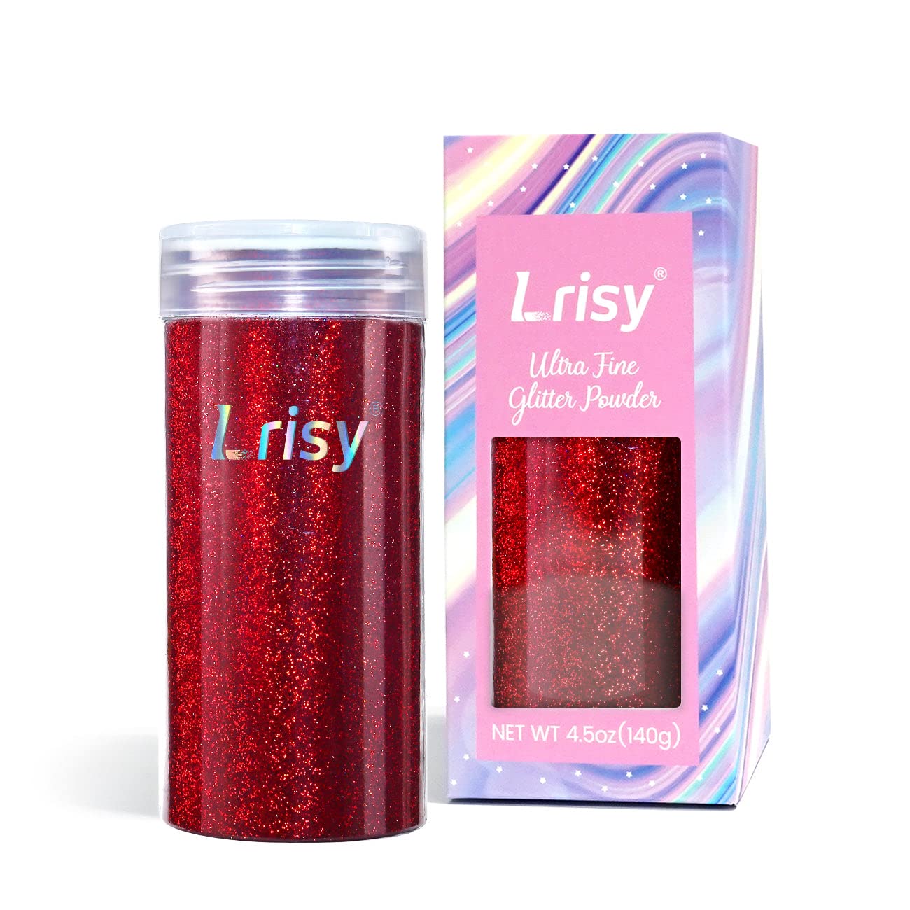Lrisy Holographic Dark Red Glitter: A Fine Powder for Resin, Slime, and Nail Art