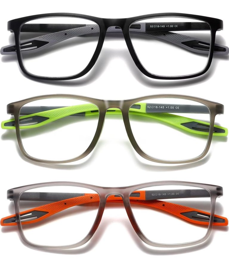 See the World Clearly While Staying Active: Hubeye TR90 Sports Reading Glasses for Men and Women – Ultralight, Flexible, Anti-Blue Light Rea