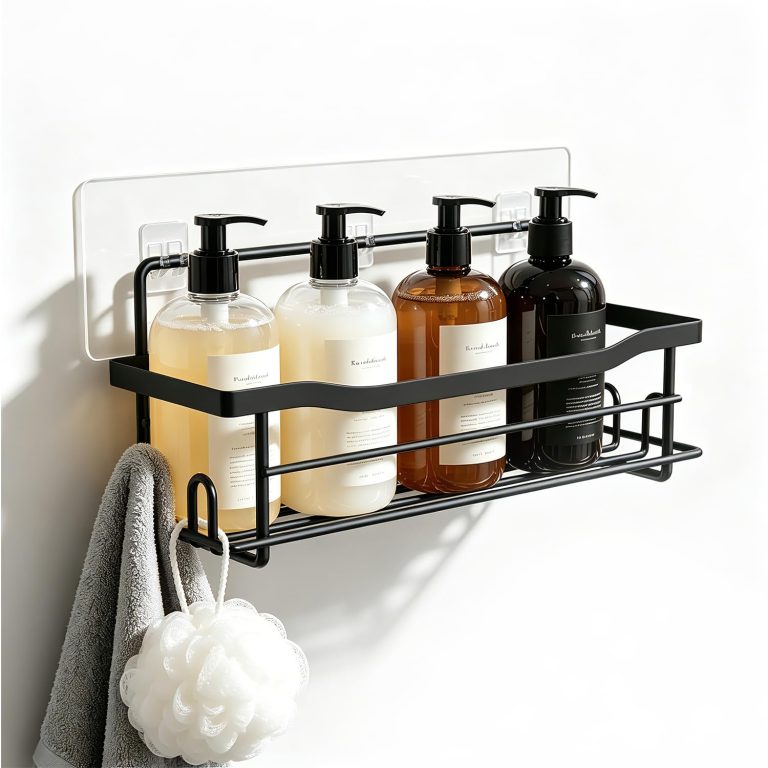 Transform Your Morning Shower Into a Clutter-Free Sanctuary With the BATHDESIGN Matte Black Shower Caddy
