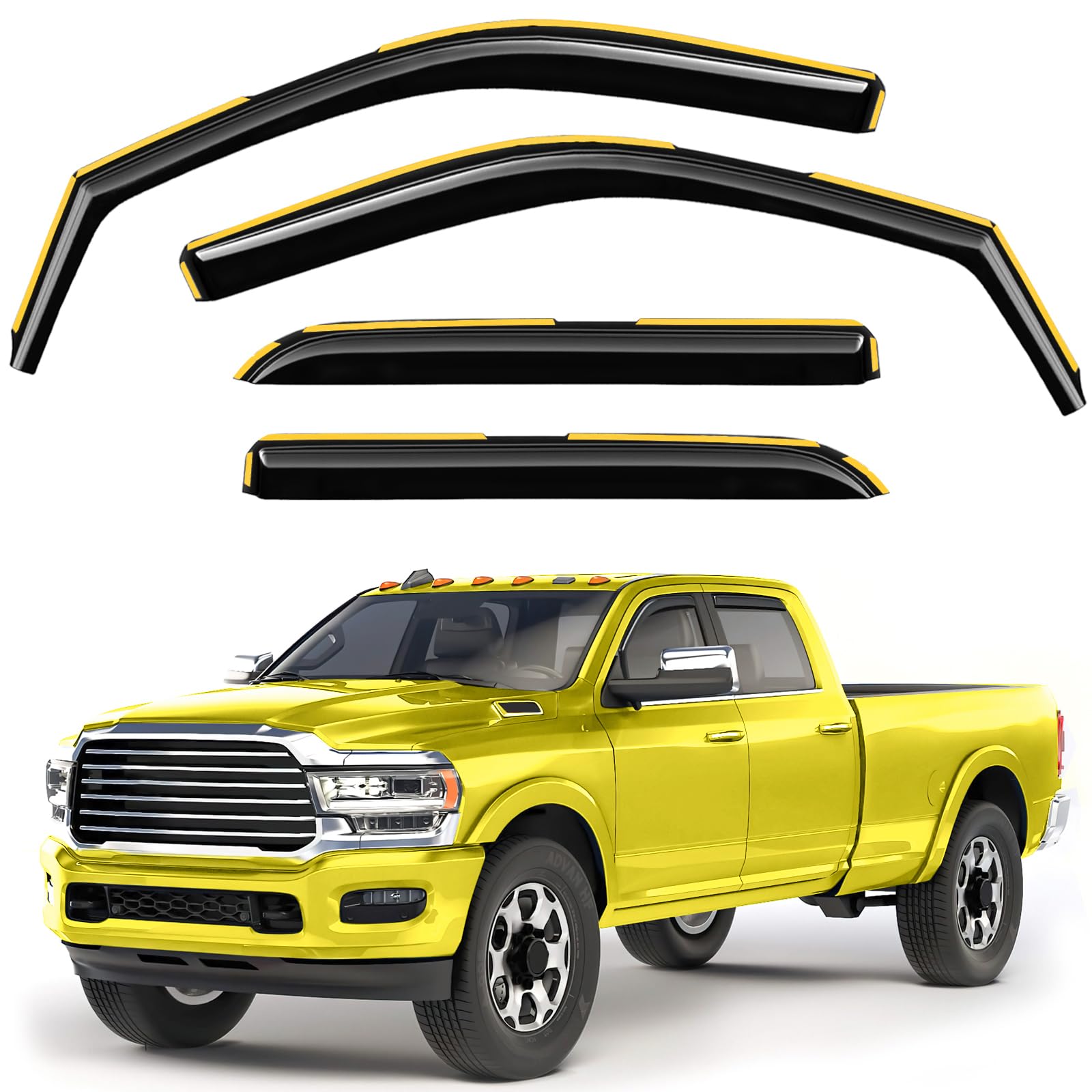 Deejecsun In-Channel Window Rain Guards for Dodge RAM 2500/3500 (2019-2026 Crew Cab): A Practical Look