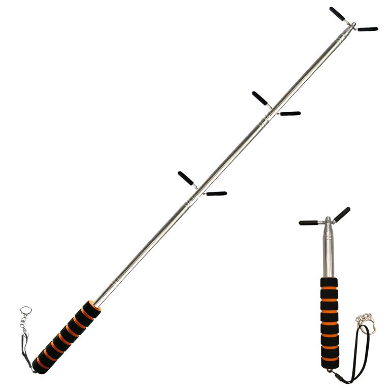 Effortlessly Reach High Ceilings: The Extendable Safety Tester Pole for Smoke Alarms & Exit Signs – No Ladder Needed