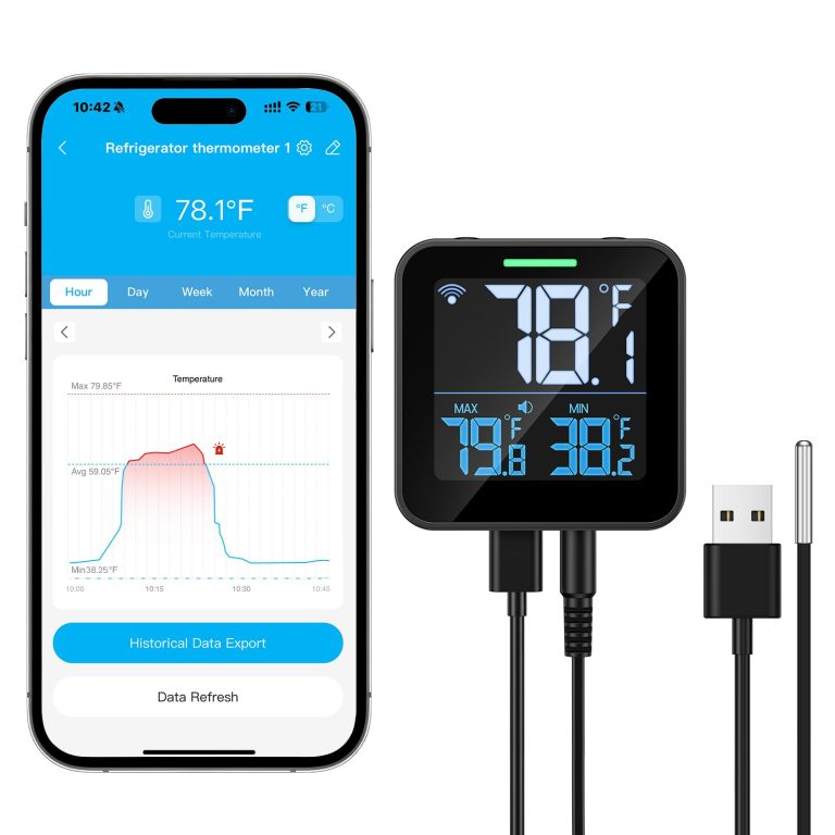 Peace of Mind at Your Fingertips: Chtoocy WiFi Fridge Thermometer with Freezer Alarm Keeps Your Food Safe & Alerts You Instantly