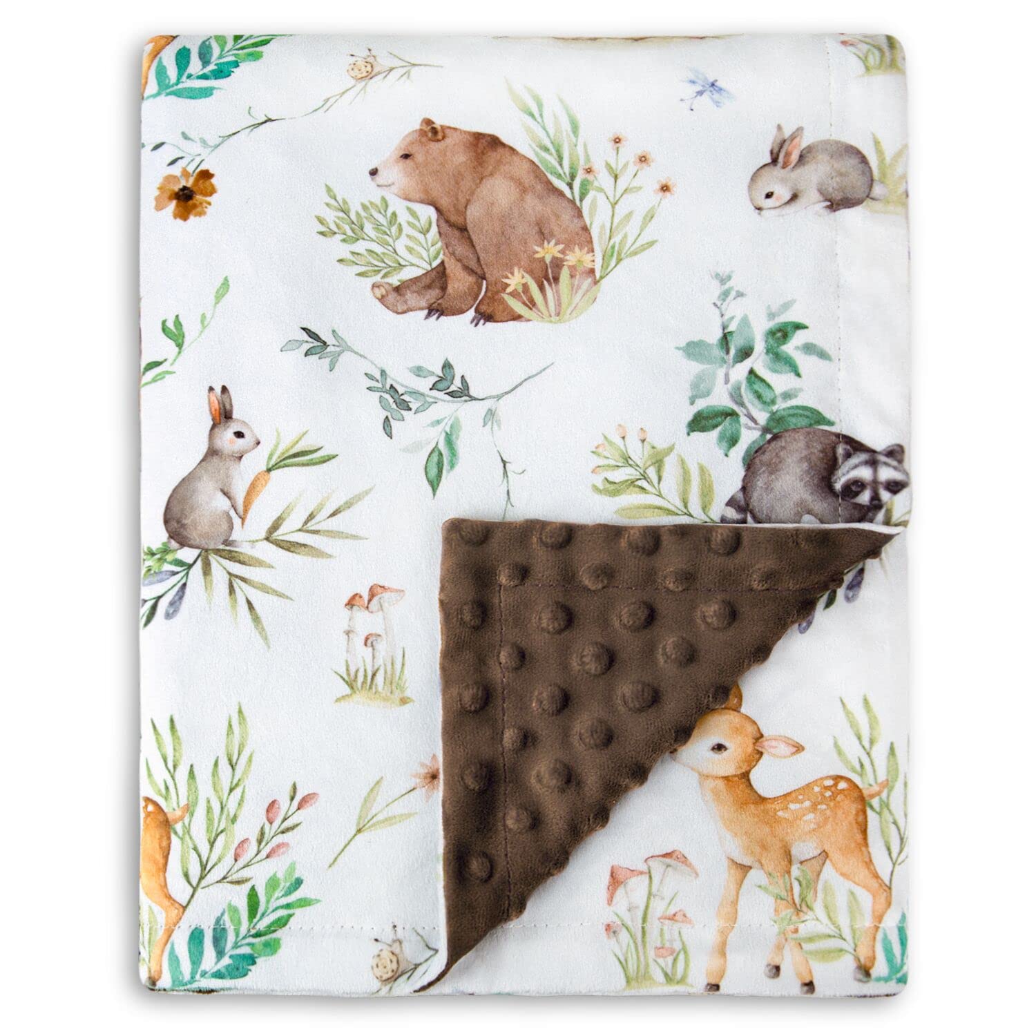 HOMRITAR Baby Blanket Review: A Soft Minky Option with Woodland Animals for Toddler Use